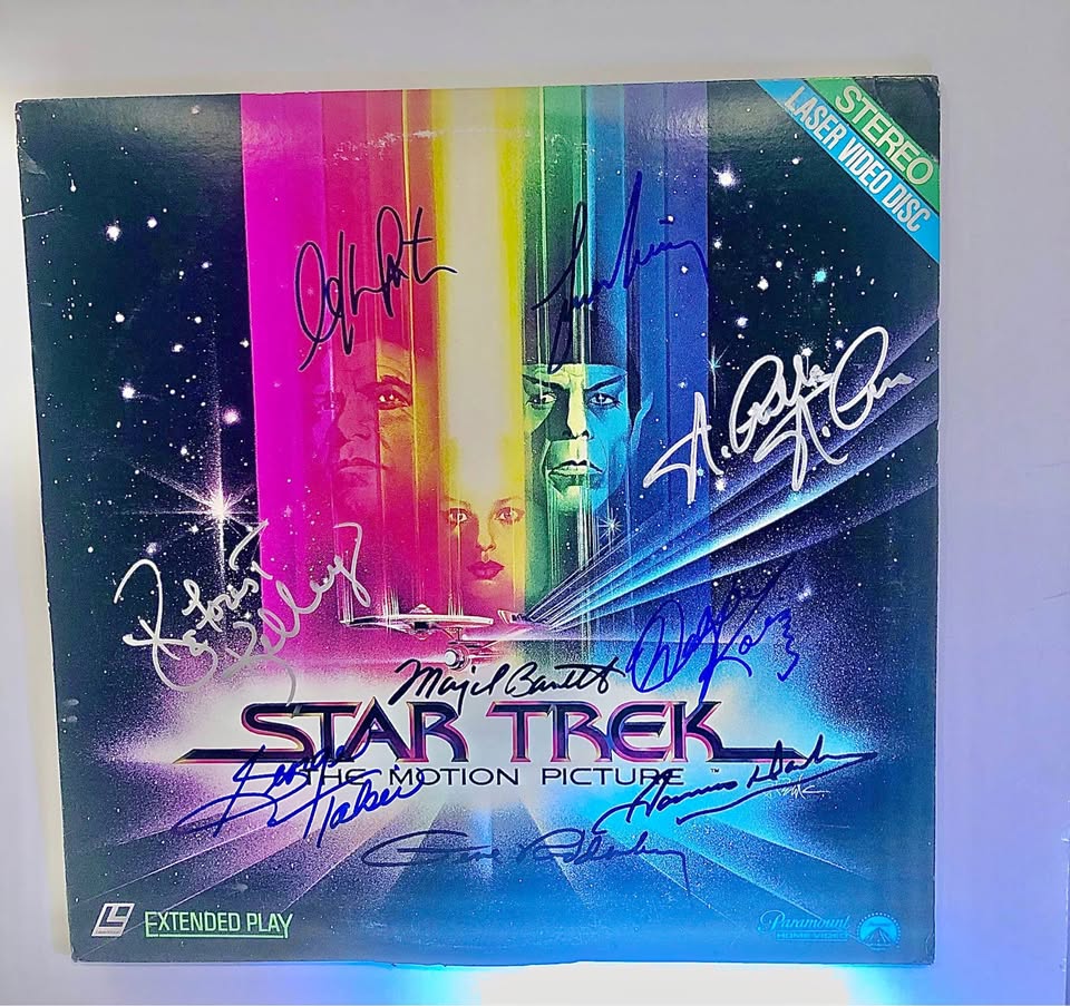 “Star Trek” 1979/1981 “The Motion Picture” Laserdisk- Autographed 9X by Cast! 2 Disk set.Seal+Cert