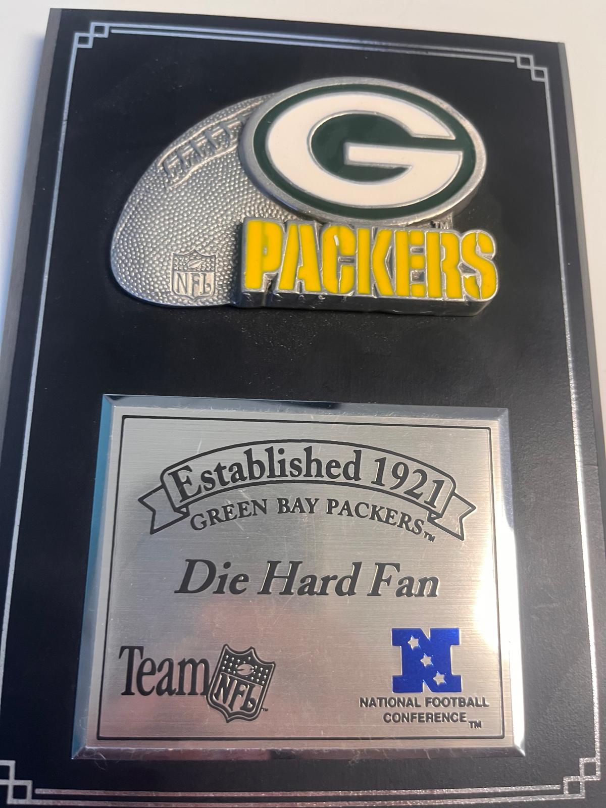 GREEN BAY PACKERS Die Hard Fan Wooden PLAQUE (Packer Fans Only)