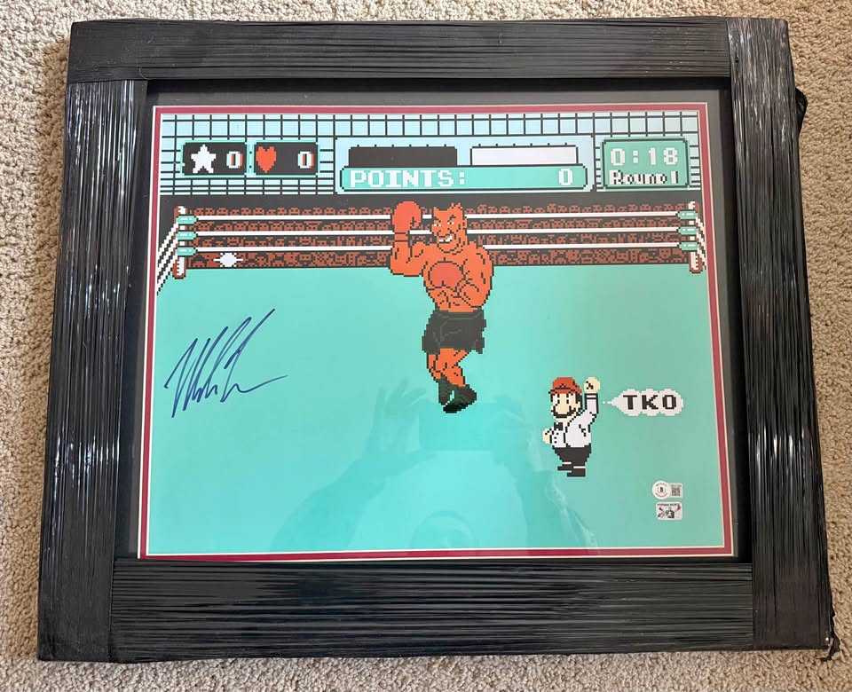 Mike Tyson Autographed poster