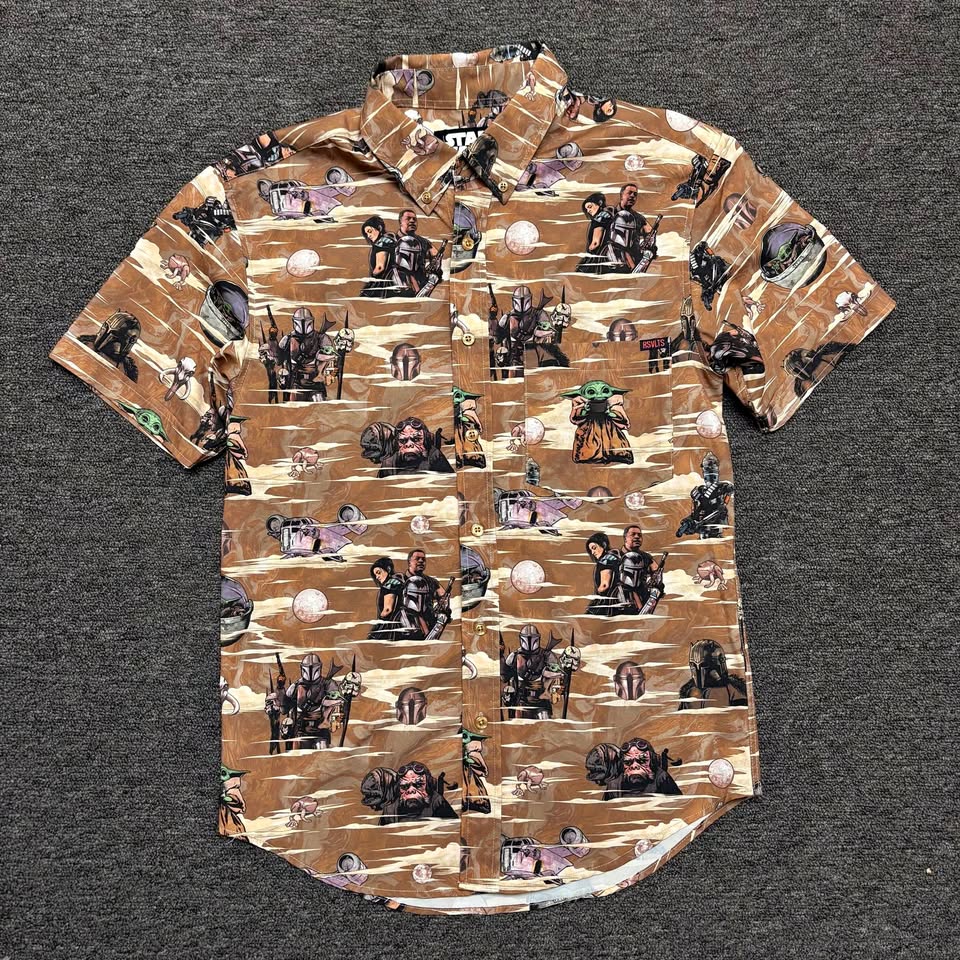 RSVLTS Star Wars ''Mando Montage'' Mens Shirt Size XS Golf Polo Athletic EUC