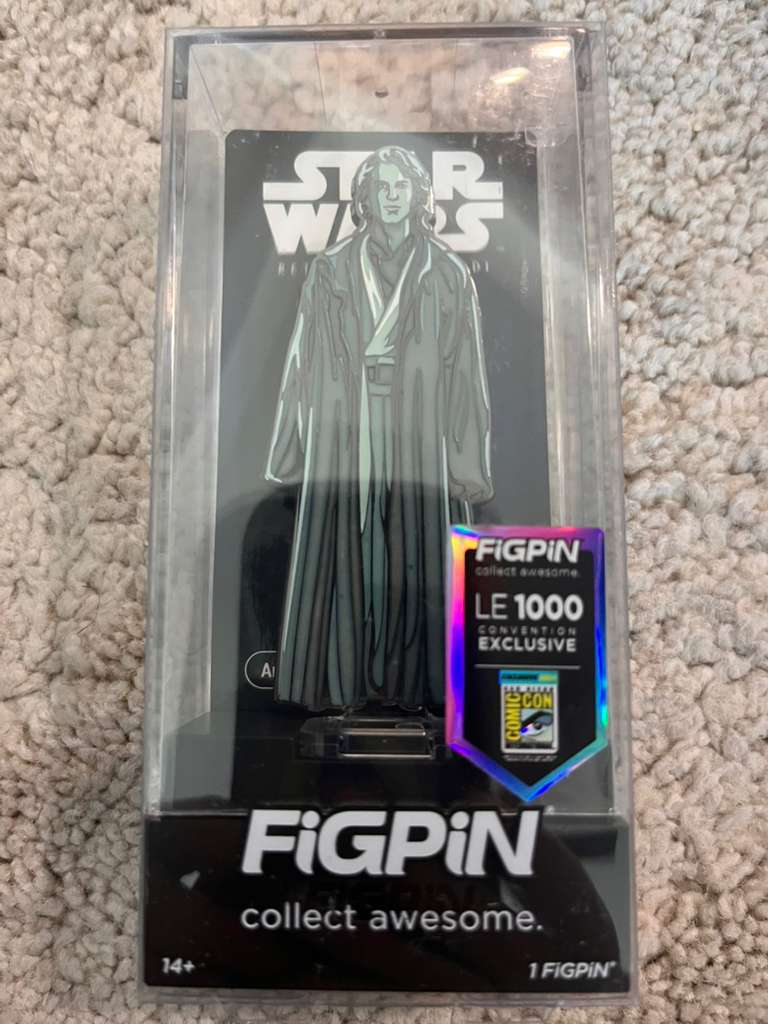 Figpin Star Wars Force Ghost Anakin Skywalker #1564 SDCC 2024 LE1000 GITD
